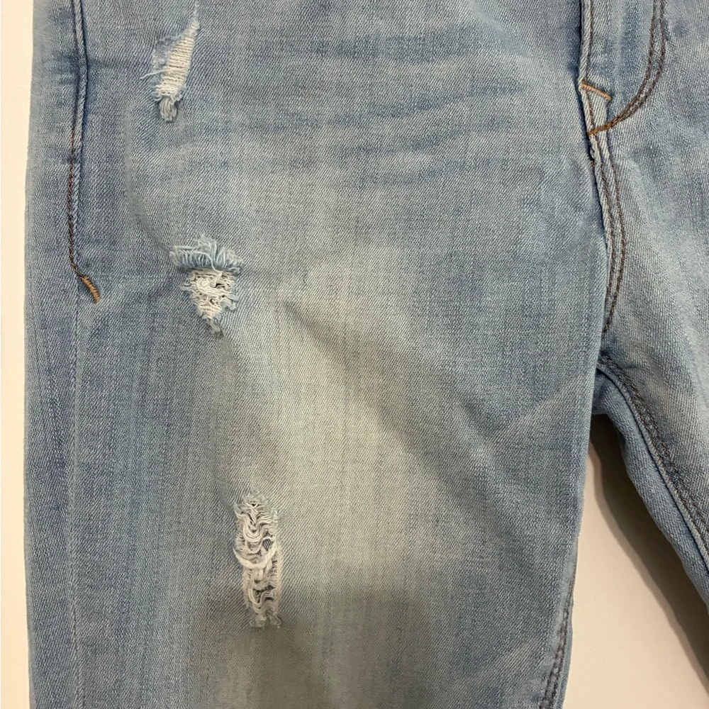 Express Blue Skinny Legging Mid Rise Distressed Jeans Womens 2R - Picture 6 of 11